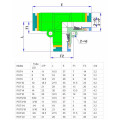 Chine Usine Pu Pousser Dans L&#39;union Pneumatique Pneumatique En Plastique Union Droite Raccord